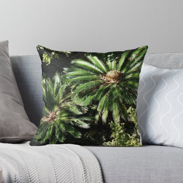 His and her palm trees Throw Pillow