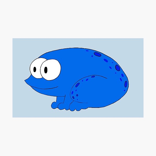 Item preview, Blue frog designed and sold by Cutest-Raccoon.