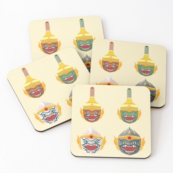 Item preview, thai monkey khon head illustration designed and sold by romio006.