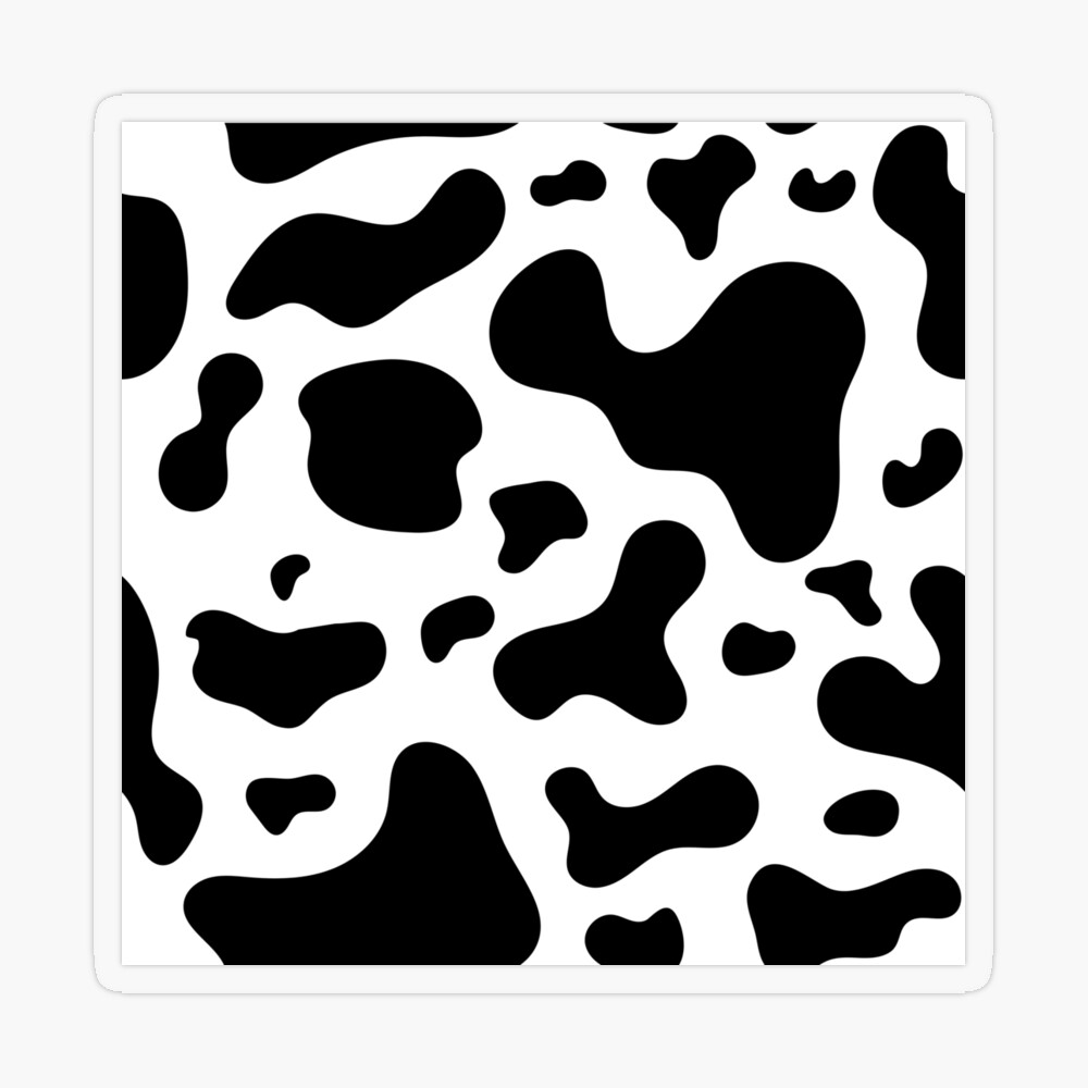 Cute Cow Pattern Black and White Spiral Notebook for Sale by trajeado14