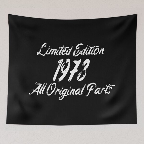 Item preview, Mens 43th Birthday T Shirt Top Shirt Gift Present Fifty Limited Edition Year 1978 All Original Parts Funny 43 Years Old Tee designed and sold by Man Of Pixels.