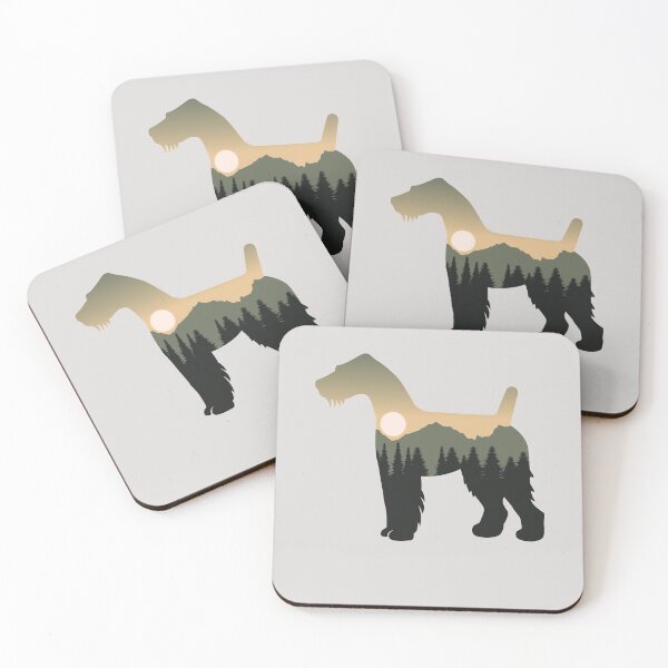 Item preview, fox terrier dog forest mountain sunset gift designed and sold by alaechamlal.