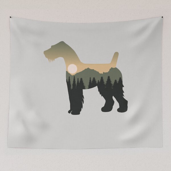 Item preview, fox terrier dog forest mountain sunset gift designed and sold by alaechamlal.
