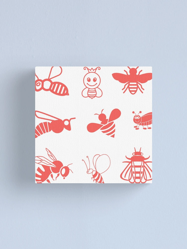 Imagen 1 de 3, Lienzo con la obra Bee Red, diseñada y vendida por Patternsonly.