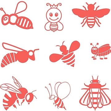 Artwork thumbnail, Bee Red by Patternsonly