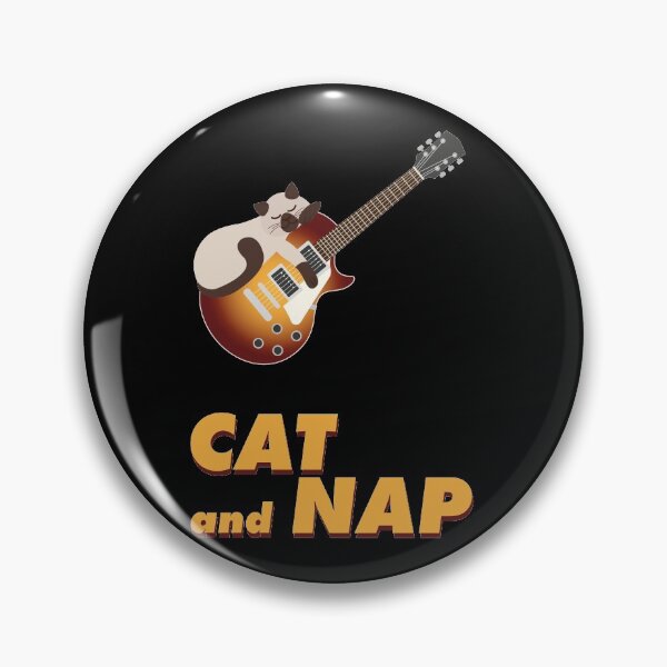 Item preview, Relaxed Cat on Rock Guitar | Siamese | Catnap | Sunburst designed and sold by Fluffy-Vectors.