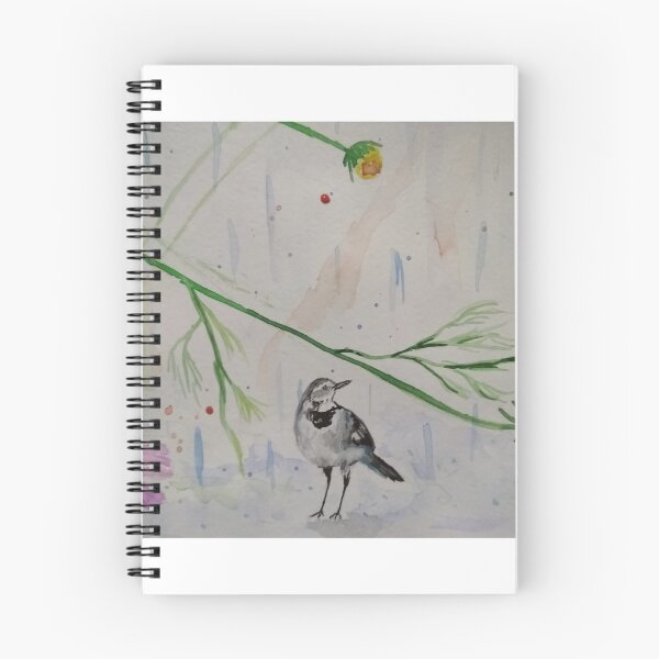 Item preview, Cute watercolor wagtail in the rain. designed and sold by Umkehr.