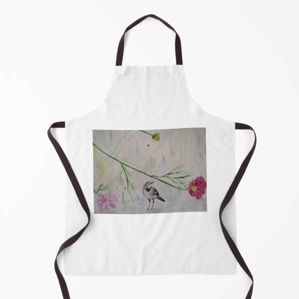 Item preview, Cute watercolor wagtail in the rain. designed and sold by Umkehr.