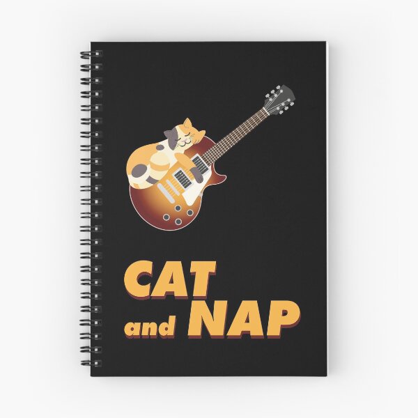 Item preview, Relaxed Cat on Rock Guitar | Calico | Catnap | Sunburst designed and sold by Fluffy-Vectors.