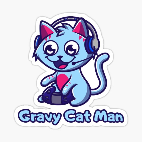 Gravycatman Gamer Sticker By Storented16 Redbubble - gravy cat man roblox
