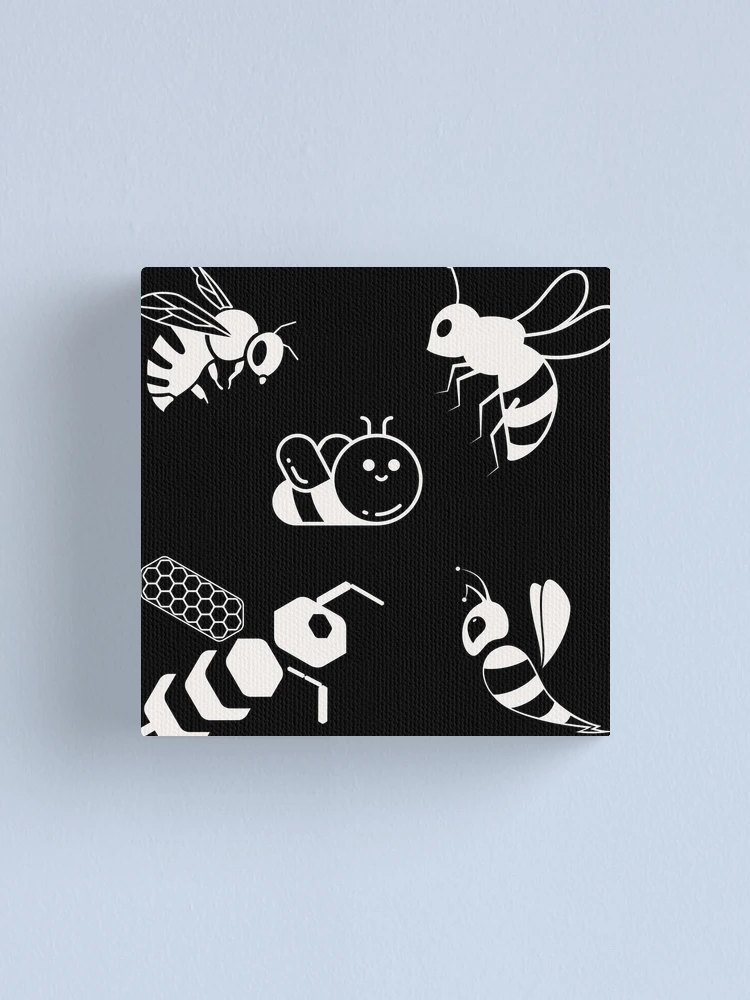 Thumbnail 1 of 3, Canvas Print, Bee pattern designed and sold by Patternsonly.