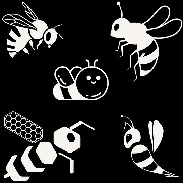 Artwork thumbnail, Bee pattern by Patternsonly