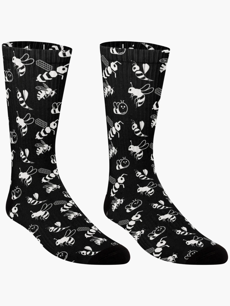 Thumbnail 3 of 5, Socks, Bee pattern designed and sold by Patternsonly.
