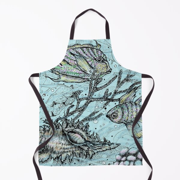 Item preview, Shell and fish underwater world colored designed and sold by Susanne Margarete Lutz.