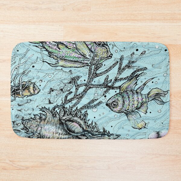 Item preview, Shell and fish underwater world colored designed and sold by Susanne Margarete Lutz.