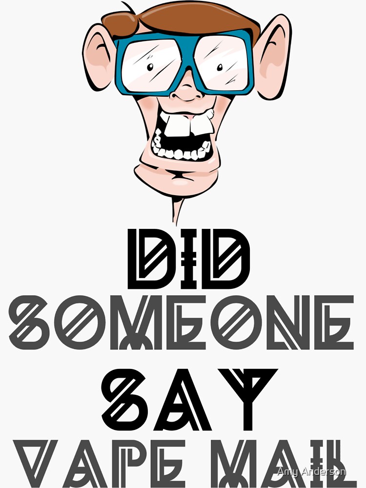 Funny Buck Tooth Nerd Vape Mail Design " Sticker for Sale by OCDesigns2 |  Redbubble
