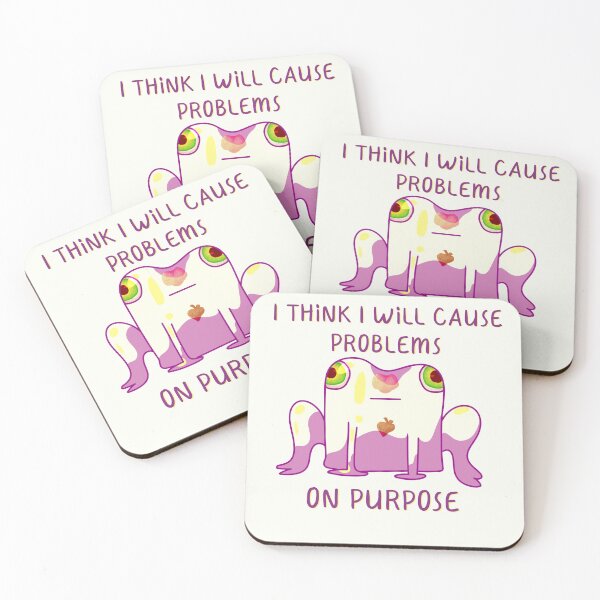 Item preview, I Think I Will Cause Problems On Purpose, Zombie Frog Quote  designed and sold by ForTheFrogWar.