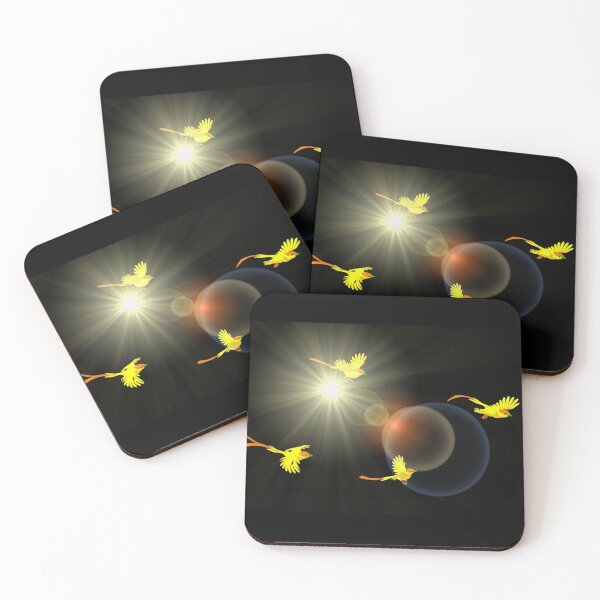 Item preview, Yellow birds under a starlight designed and sold by aminz4.