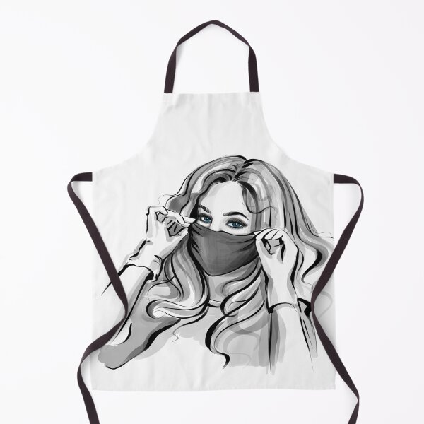 Item preview, Girl in a medical mask designed and sold by JeniLoArt.