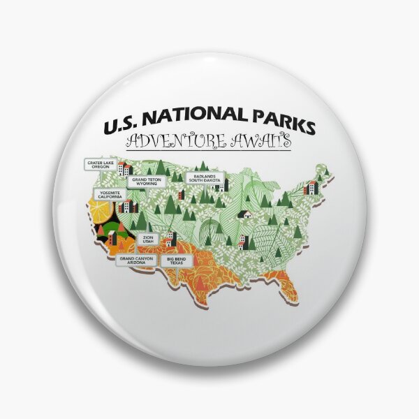 Item preview, 62 National Parks Map Gifts US Park Vintage Camping Hiking designed and sold by Independence arrival.