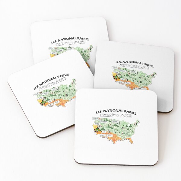 Item preview, 62 National Parks Map Gifts US Park Vintage Camping Hiking designed and sold by Independence arrival.