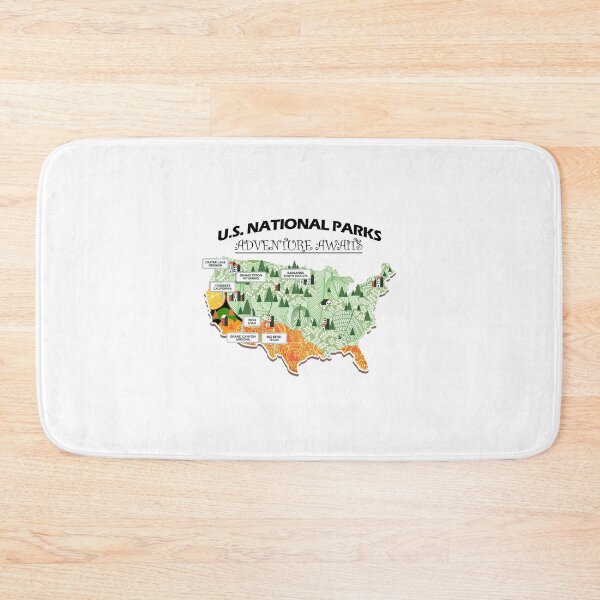 Item preview, 62 National Parks Map Gifts US Park Vintage Camping Hiking designed and sold by Independence arrival.