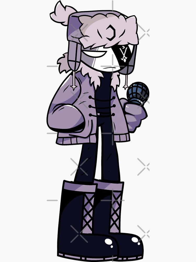 "Ruv detailed version FNF mod Character" Sticker by AbrekArt | Redbubble