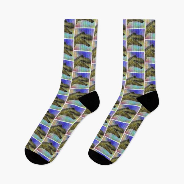 Item preview, Fun Life Like T-Rex Dinosaur Head Dino Design on Multi Color Background designed and sold by kmcs.