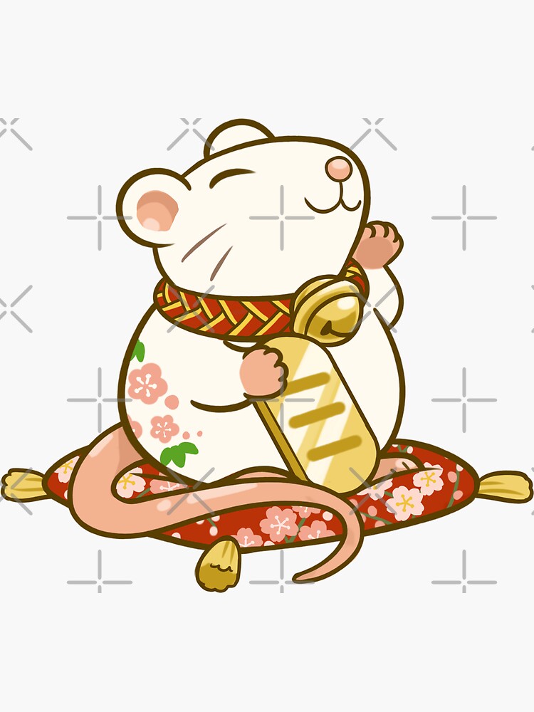"Lucky Rat" Sticker for Sale by pawlove Redbubble