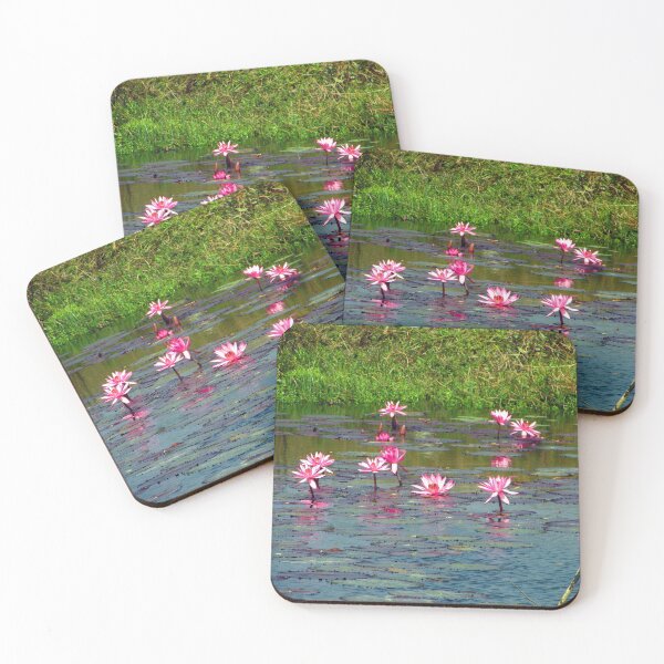 Item preview, nature.lily.pond.flower.trees designed and sold by kajolchandanart.