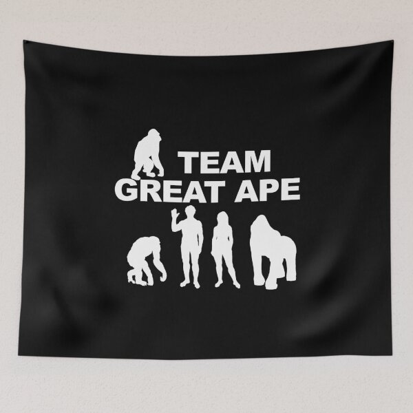 Item preview, TEAM GREAT APE Gorilla Human Chimpanzee Orangutan Hominidae designed and sold by Decamegashop.