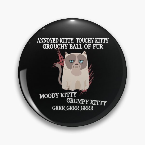 Item preview, Annoyed Kitty Touchy Kitty Grouchy Ball Funny Cat designed and sold by Dressed For  Duty.