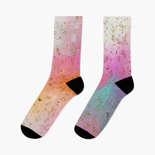 Item preview, Pastel Rainbow Watercolor With Gold Confetti  designed and sold by Designs By YL.