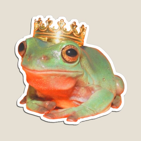 King Frog Pin Magnet