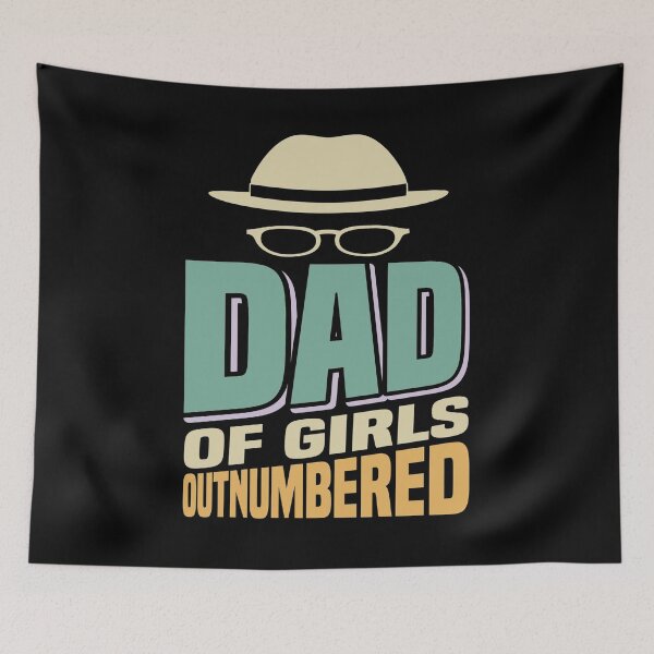 Item preview, Dad of Girls Outnumbered Fathers day gift designed and sold by Apoorv Choudhary.