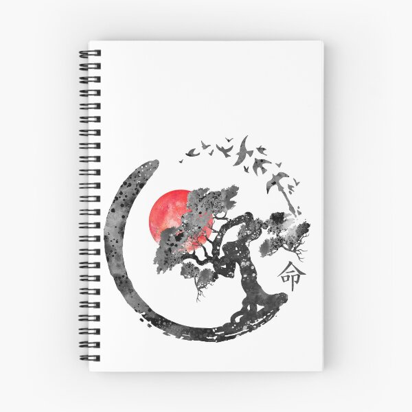 Item preview, Enso circle and Bonsai tree designed and sold by Rosaliartbook.