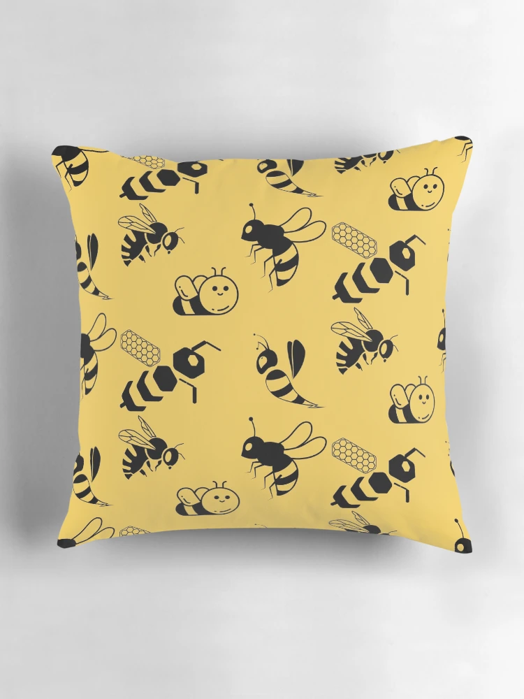 Thumbnail 3 of 4, Pillow, Bee pattern designed and sold by Patternsonly.
