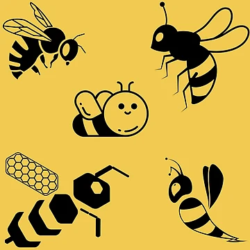 Artwork thumbnail, Bee pattern by Patternsonly