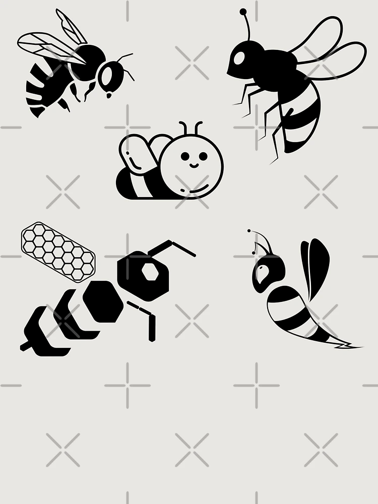 Thumbnail 6 of 6, Premium Oversized Hoodie, Bee pattern designed and sold by Patternsonly.