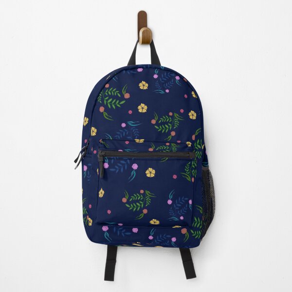 Item preview, Floral pattern on dark blue background designed and sold by MadArtist123.