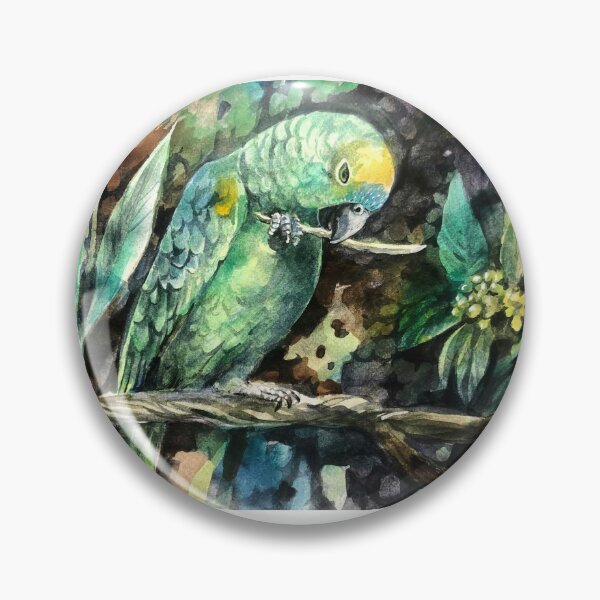 Item preview, Blue fronted amazon parrot designed and sold by Lemontreeart63.