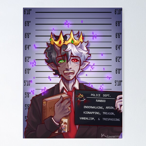 Item preview, Ranboo mugshot  designed and sold by ksimpartist.