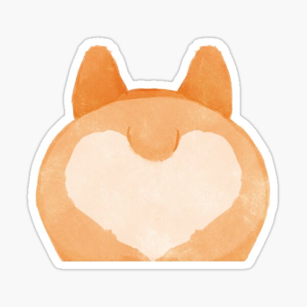 Corgi Butt Love Sticker