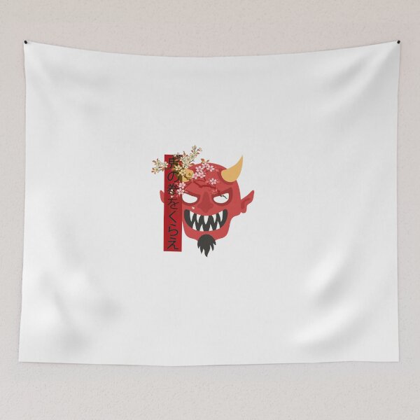 Item preview, Japanese demon art face Skull devil oni harajuku aesthetic designed and sold by Independence arrival.