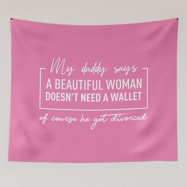 Item preview, A Beautiful Woman Doesn't Need A Wallet (Pink BG) designed and sold by FilipeFerreira.
