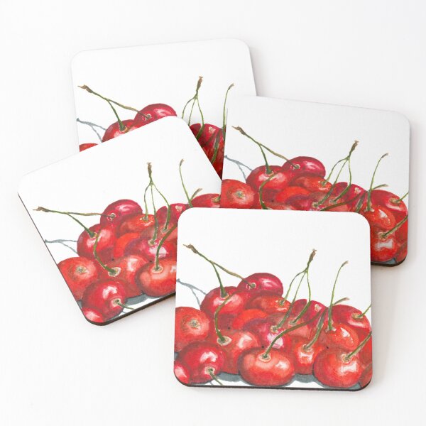 Item preview, Cherry harvest in summer Watercolor by Ursula Noebbe designed and sold by UrsulaNoebbe.