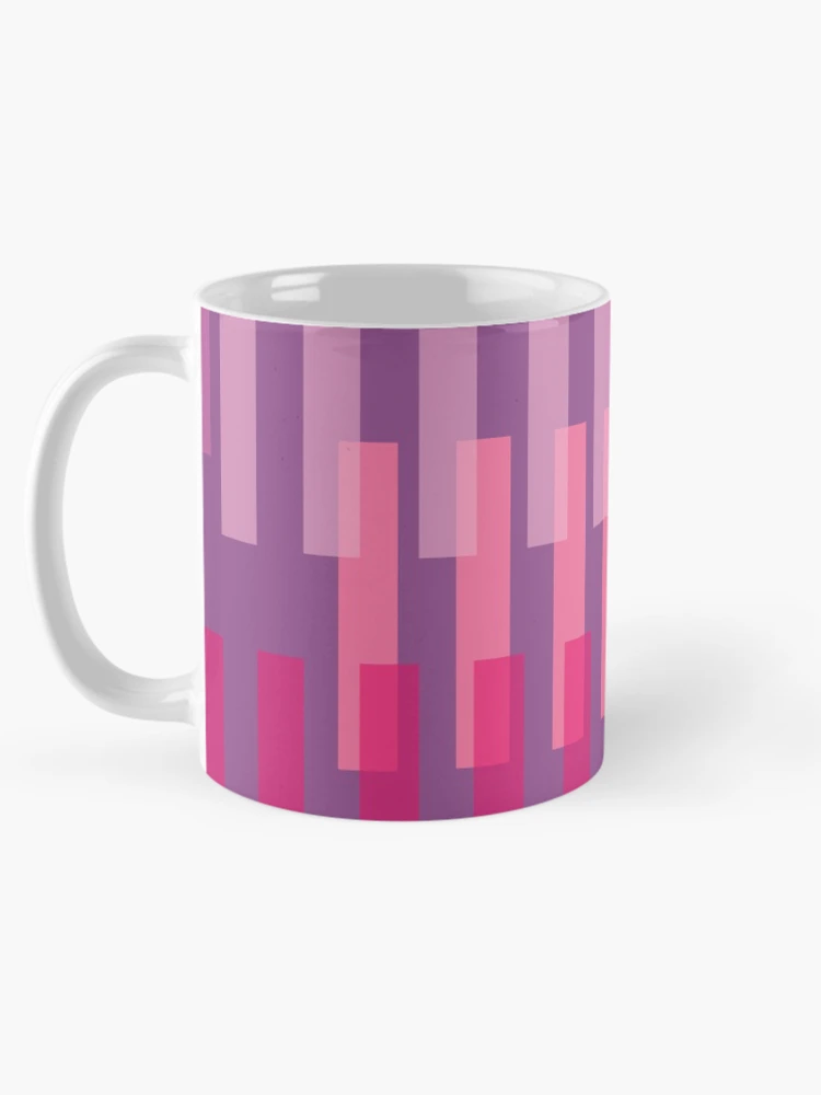 Thumbnail 5 of 6, Coffee Mug, Behind Bars - Raspberry designed and sold by JRP Design.