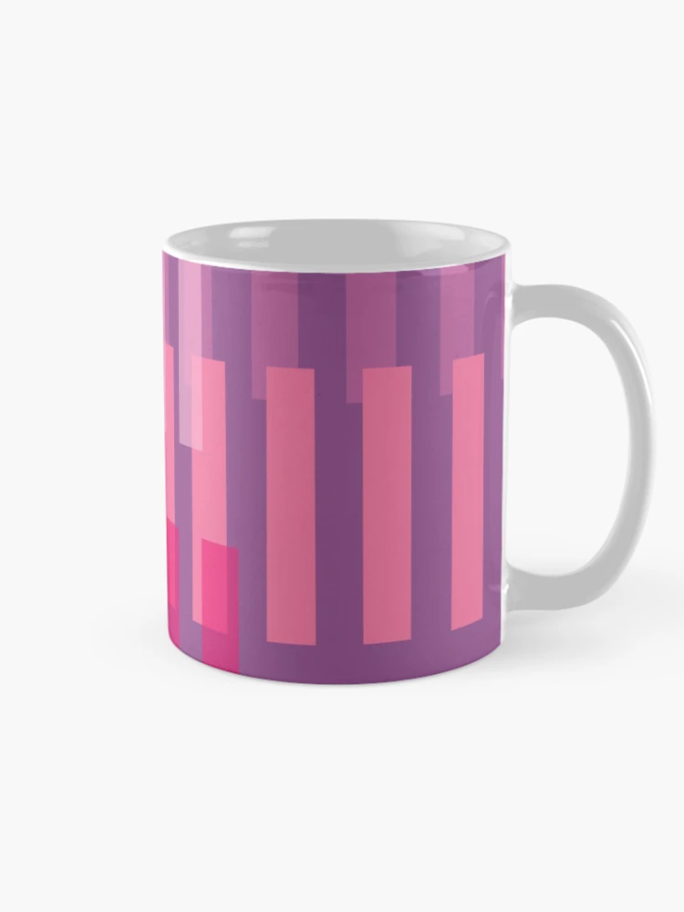 Thumbnail 3 of 6, Coffee Mug, Behind Bars - Raspberry designed and sold by JRP Design.