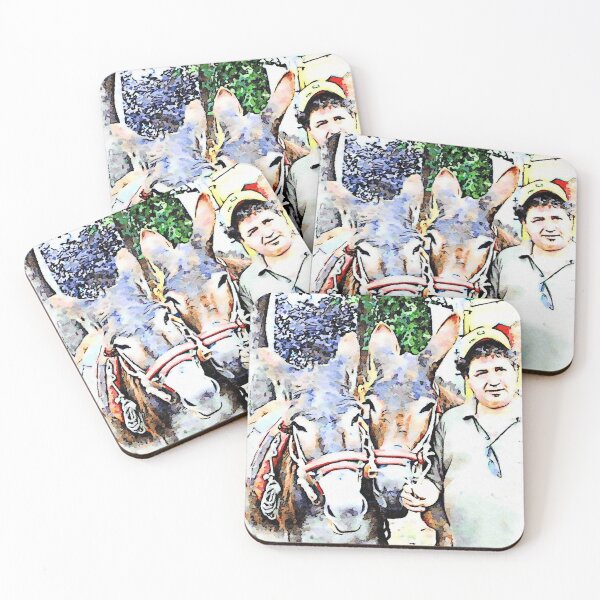 Item preview, Two donkeys with man designed and sold by Giuseppe Cocco.