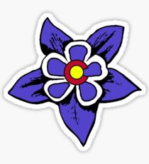 Colorado flag columbine flower Sticker